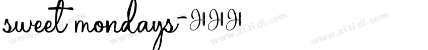 sweet mondays字体转换